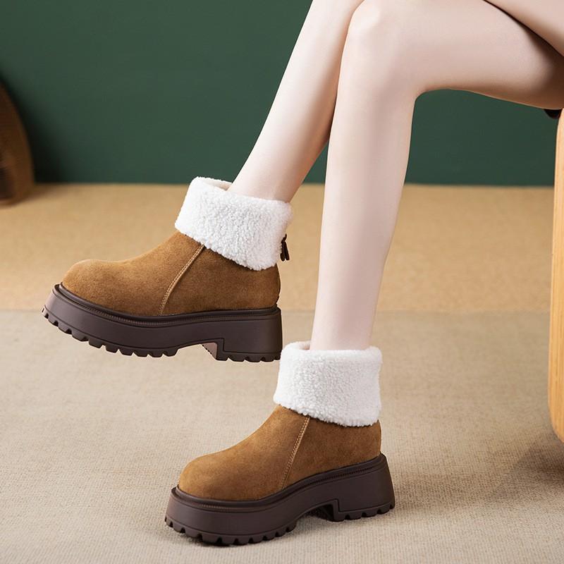Womens Winter Snow Boots Faux Fur Lined Platform Ankle Non Slip Warm Fashion