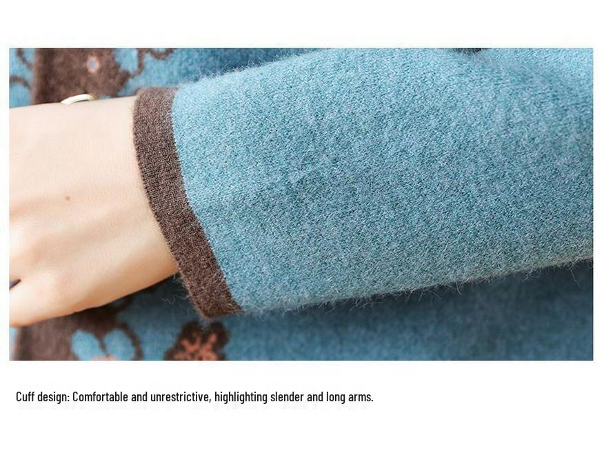 Stylish Autumn Cardigan for Middle-Aged Women: Fashionable Short Sweater for Spring and Fall