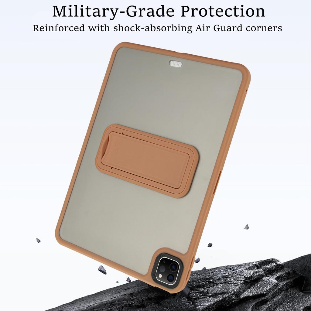 For iPad Pro 12.9 (2022)/(2021)/(2020)/(2018) Case with Kickstand TPU + PC Skin-Touch Tablet Cover