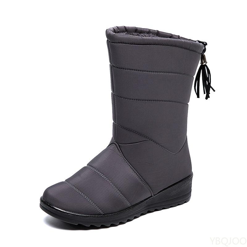 Fashion Winter Boots for Women Warm Waterproof Winter Boots Mid Calf Simple comfortable versatile casual Women's Boots