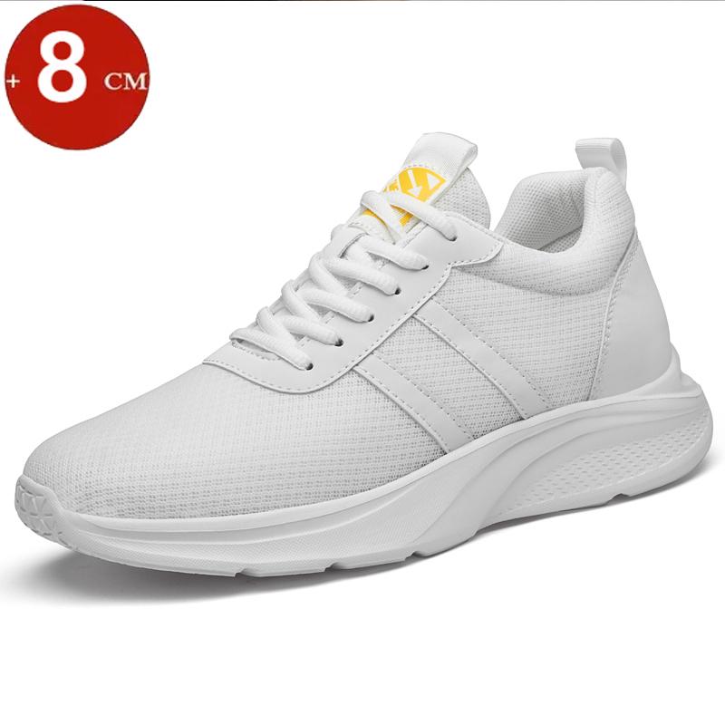2025 Increased Men Sneakers Elevator Shoes Breathable Sports Hidden 4cm 6cm 8cm Height Increasing Shoes Male Taller Casual Shoes