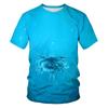 2024 new 3d printing T-shirt unisex diving art casual sweatshirt crew neck street top