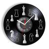 Schachstück Home Art Decor Schach Club Wanduhr Innenarchitektur Wohnzimmer Vinyl Schallplatte Wanduhr Schachmann Schachliebhaber Geschenk