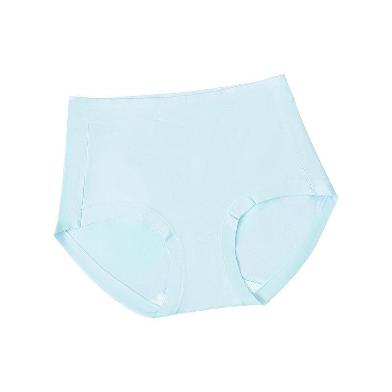 Women's High Waist Antibacterial Pure Cotton Triangle Briefs - 80s Long Staple Cotton Tummy Control