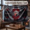 Coperta Plaid in Flanella con Nome Personalizzato Modello Calcio Brentford Calda Decorazione per la Casa