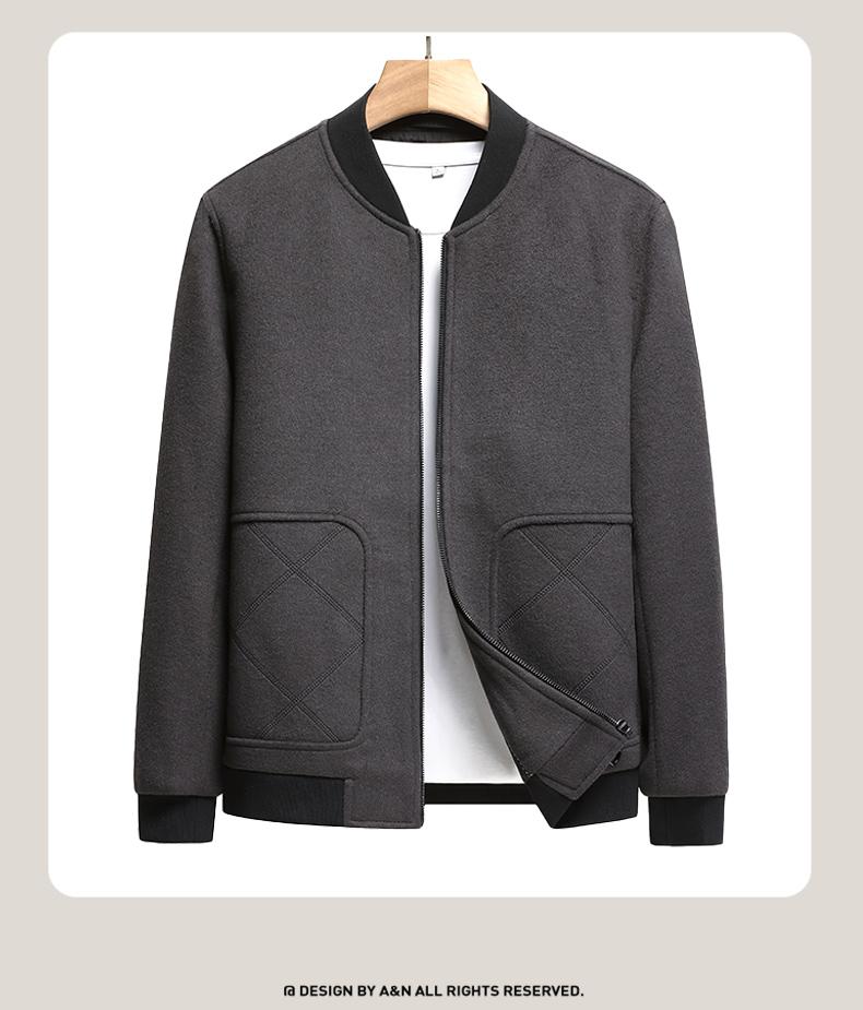 Jovo Spring and Autumn Cotton Wool Baseball Collar Coat