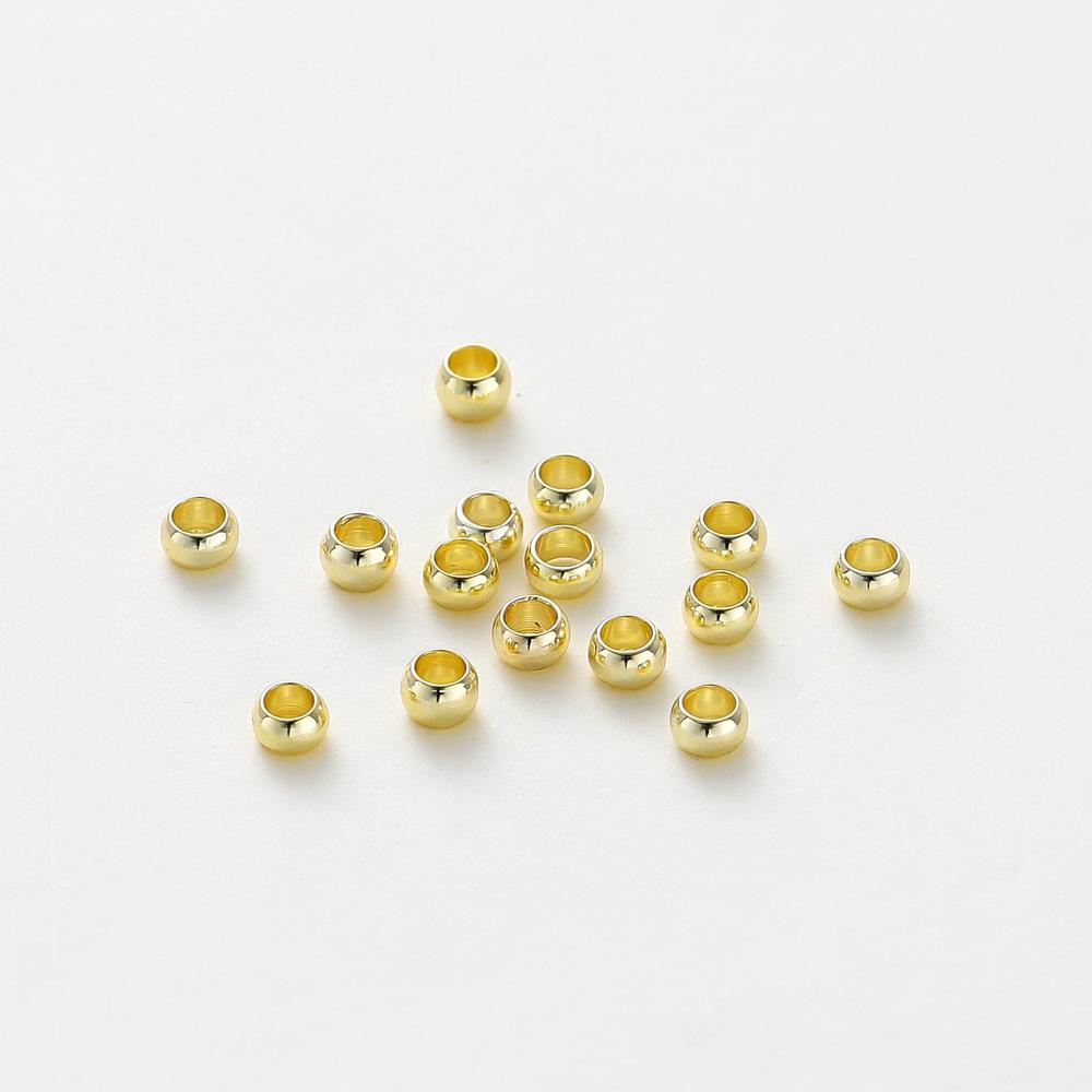 14K Gold Filled Perlenklemme mit Farberhalt, 2mm Schmuckherstellungszubehör