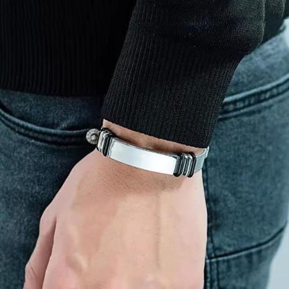 Adjustment Family Friendship Bracelet Net Band Stainless Steel Bracelet Couple Bracelet  Unisex