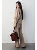 Relaxed Batwing Sleeve Top & Crochet Long Pants Knit Set