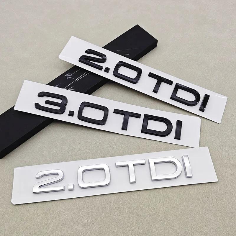 2026 3D ABS Car Logo 1.9 2.0 2.8 3.0 4.2 TDI 3.6 Sticker Trunk Emblem Rear Badge For 4YGYE  A3 A4 A5 A6 A7 A8 Q3 Q5 Q7 Q8 Accessroies