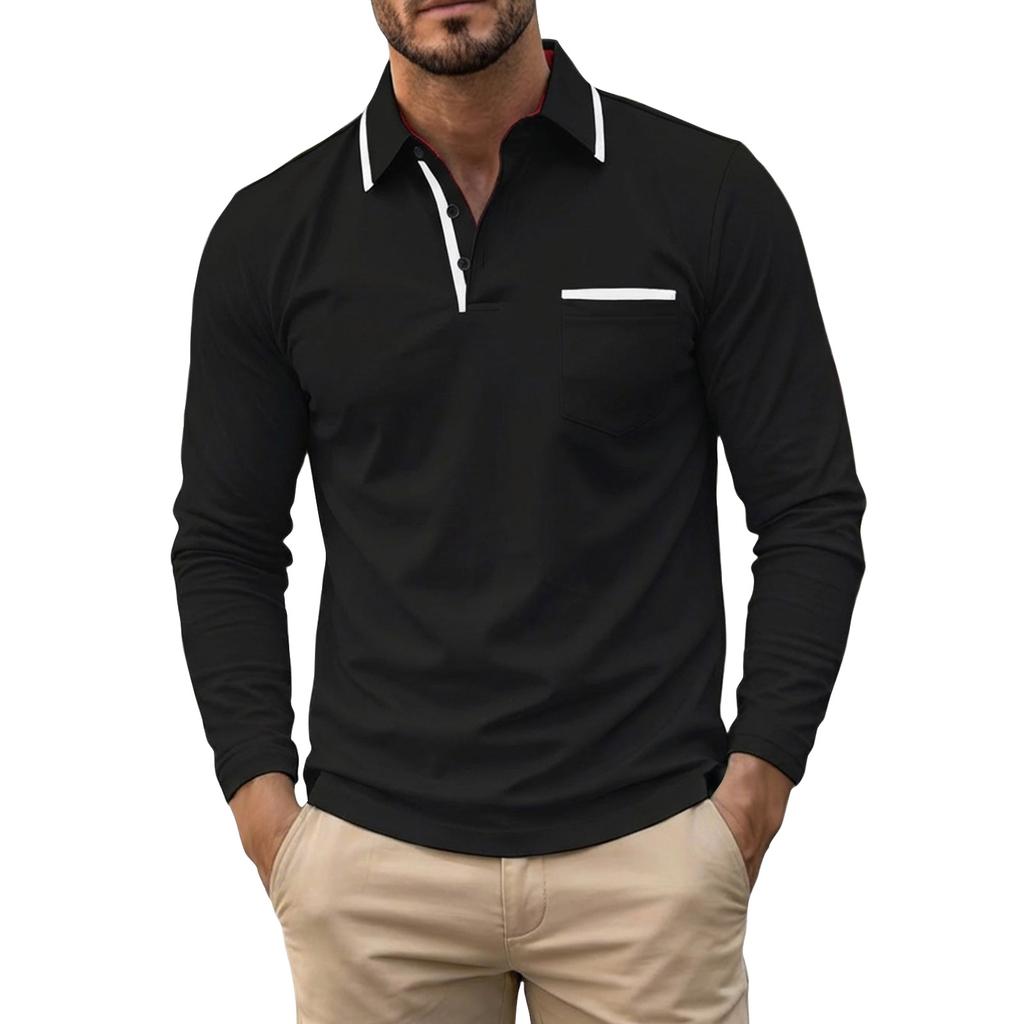 Men's Colorblock Long Sleeve Tops Men's Casual Fashion Long Sleeve Tops