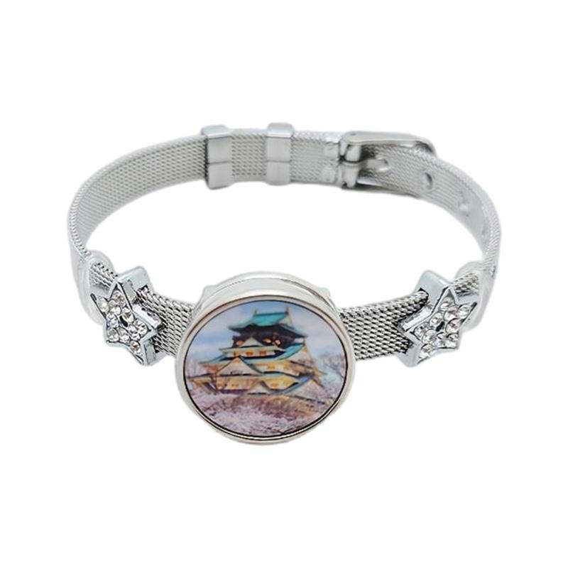 Sublimation Round Bracelet Trays Blank Base Bracelets Heat Transfer Blank Bracelet Stainless Steel Personalized Bracelet