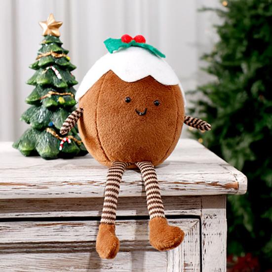 Weihnachts Pilz Plüschtier Weihnachtsbaum Plüschtier Kranz Schokoladenkuchen Stoffpuppe Feiertagsparty Heimdekoration Festivalgeschenk