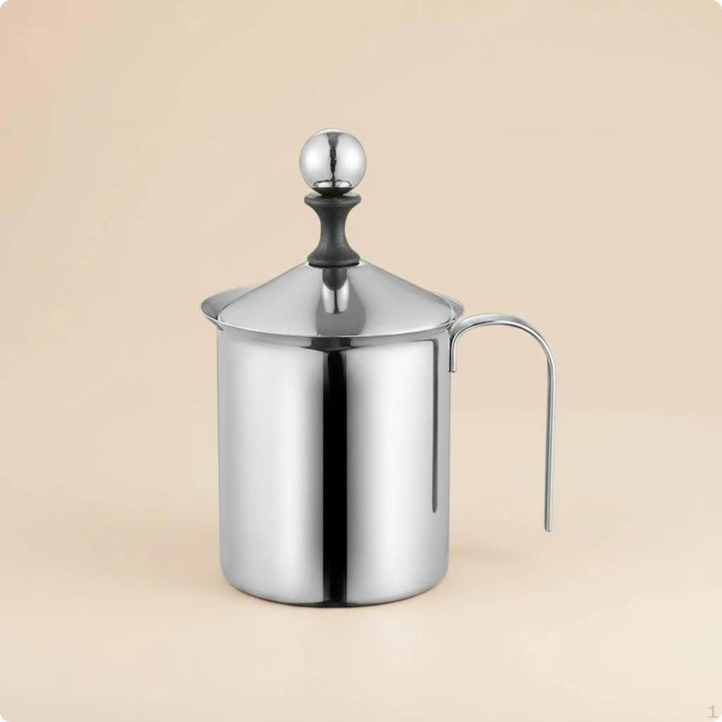 Stainless Steel Milk Whipping Pitcher Easy To Use Manual Frother for Baristas
