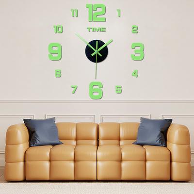 Wall Clock Creative Luminous Clock DIY Tthree-dimensional Digital Wall Sticker Clock Living Room Wall Hanging Clock