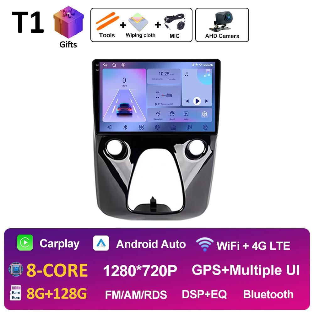 Car Audio Multimedia Radio Player For Peugeot 108 For Toyota Aygo B40 2014 2015 2016 - 2021 Android 14 Wireless Carplay NO 2 Din