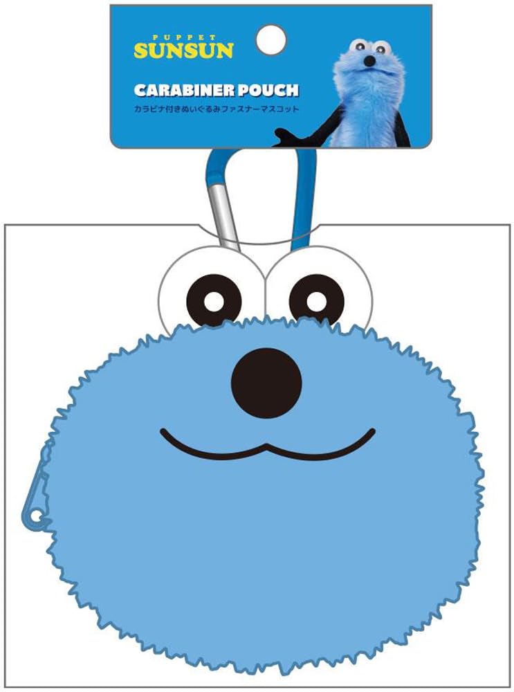 Tees Factory Sunsun Plush Toy Zipper Mascot Sunsun Pouch Blue Coin Pouch Cartoon Ladies Polyester Zipper