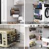 Magnetic Spice Rack for Refrigerator Magnetic Paper Towel Holder Shelf Fridge Magnet Organizer Spice Rack Organizer Kitchen Org