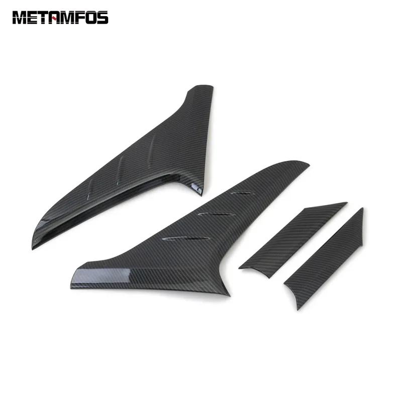 For Hyundai Kona Kauai 2017-  Chrome Rear Window Side Spoiler Wing Cover Trim Decoration Sticker Accessories Car Styling