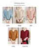 Fashion Casual V-Neck Lace-Up Knitwear Pullover for Women: Long-Sleeved Mother's Day Top