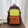Contrast Nylon Backpack Student Schoolbag Large Capacity Computer Backpack