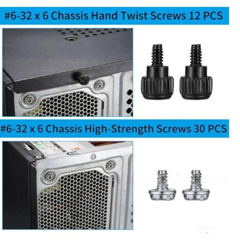380 Stück Sortierte Schrauben für Laptop & Desktop, Wesentliches PC-Schrauben-Set für Professionelle PC-Wartung & Festplatten-Einrichtungen