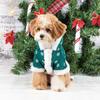 Pet Christmas Clothes With Hats And Two-legged Clothes, Winter Plush And Thick Classic Christmas Snowflakes Red And Green