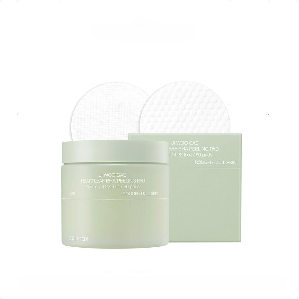 CELIMAX Jiwoogae Heartleaf BHA пилинг-подушечки 125 мл, 60 подушечек 125ml 60pads