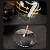 2Pcs Fancy Gold Diamond Decanter Cup, Rotating Tall Red Wine Glass Decanter Set Household Internet Celebrity Crystal Glass