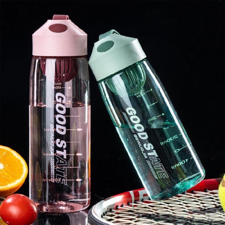 550ml Przenosny Plastikowy Kubek na Wodę z Filtrem Duża Pojemność Sportowe Butelki na Wodę