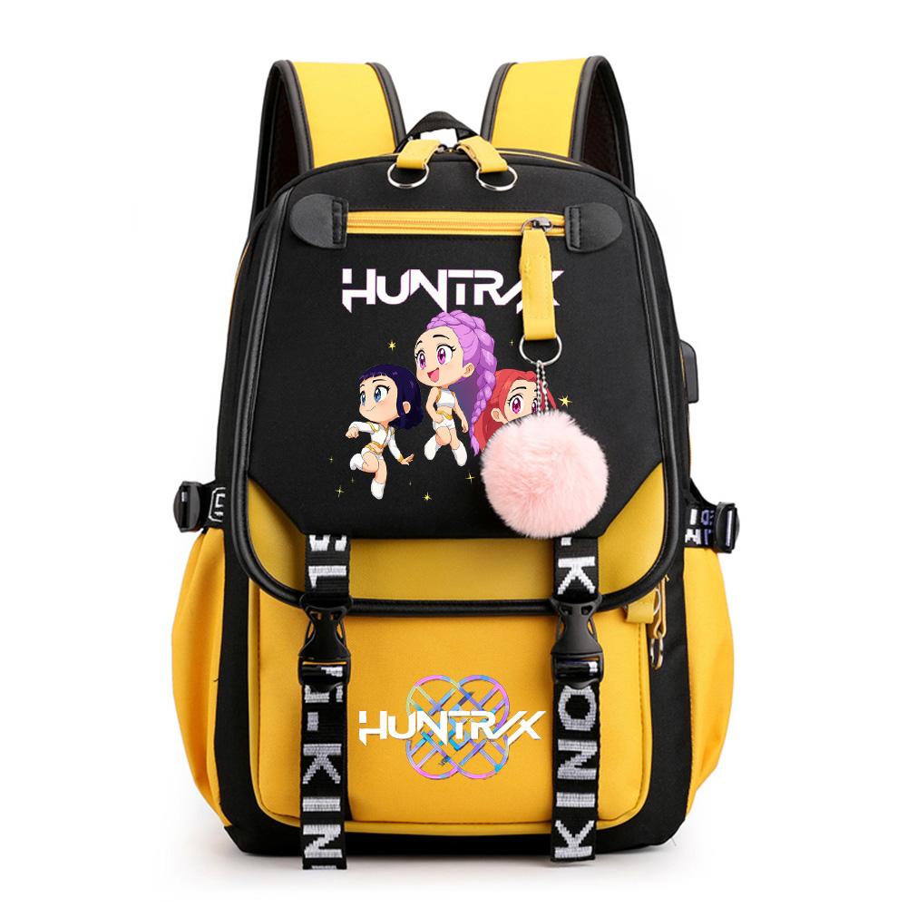 Anime K-Pop Demon Hunters Printed Backpack Schoolbag for Teenager Student Girl Boy Bookbag Large Capacity Waterproof Travel Bag Gift Rucksak