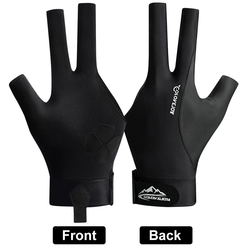 Billiard Gloves Three Finger Gloves Elastic Snooker Pool Gloves Anti-Slip Billiard Training Gloves for Men Women Left Hand