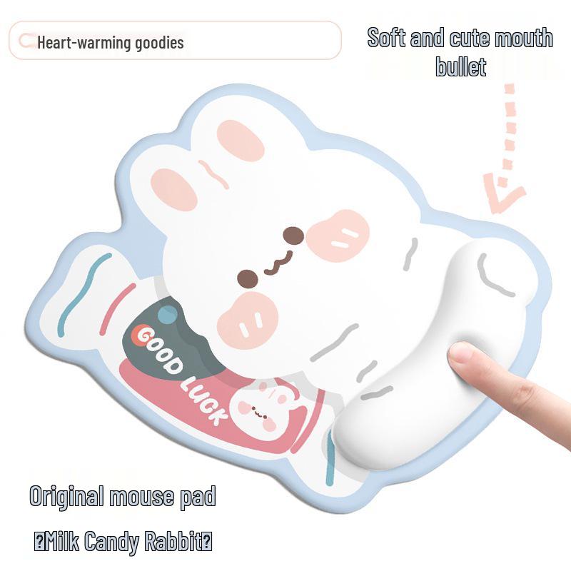 

Оригинальный милый коврик для мыши с кроликом и подставкой для запястья - Идеальный подарок для офиса и киберспорта для девушек