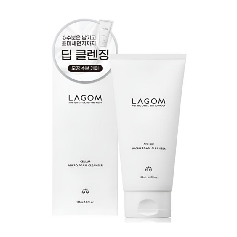 LAGOM Cellup Micro Foam Cleanser 150ml Low Alkaline Hydrating Micro-Bubble Facial Cleanser