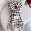 Luxury Plaid Scarf Winter Warm Cashmere Women Long Pashmina Foulard Female Scarves Lady Tassel Shawl Wraps  Design New