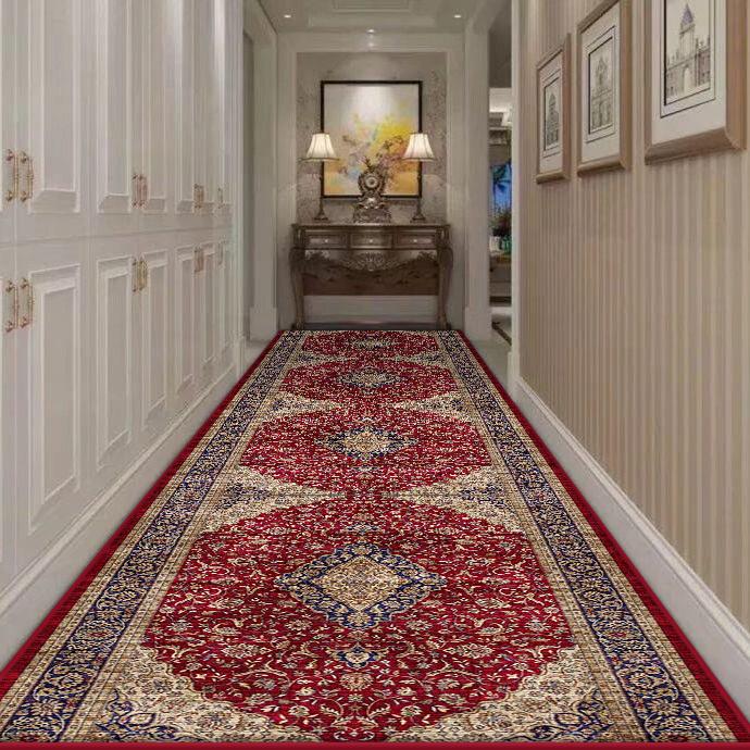 Persian Retro Long Corridor Carpet Living Room Decoration Home Anti Slip Hallway Runner Rugs Hotel Stairs Passageway Custom Mat