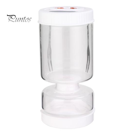 

Стеклянная банка для солений с ситечком, герметичный контейнер в форме песочных часов для рассола с сухим и влажным разделением, банка для рассола без бисфенола А, переворачивающаяся банка для рассола белый