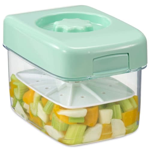 Shinki Gosei Tombo Instant Pickle Maker, Mummy, Square, Type 3, Green, Easy Pickling, Easy Viewing of Contents, NK3, 24.5cm Wide x 16cm Deep x 16.5cm