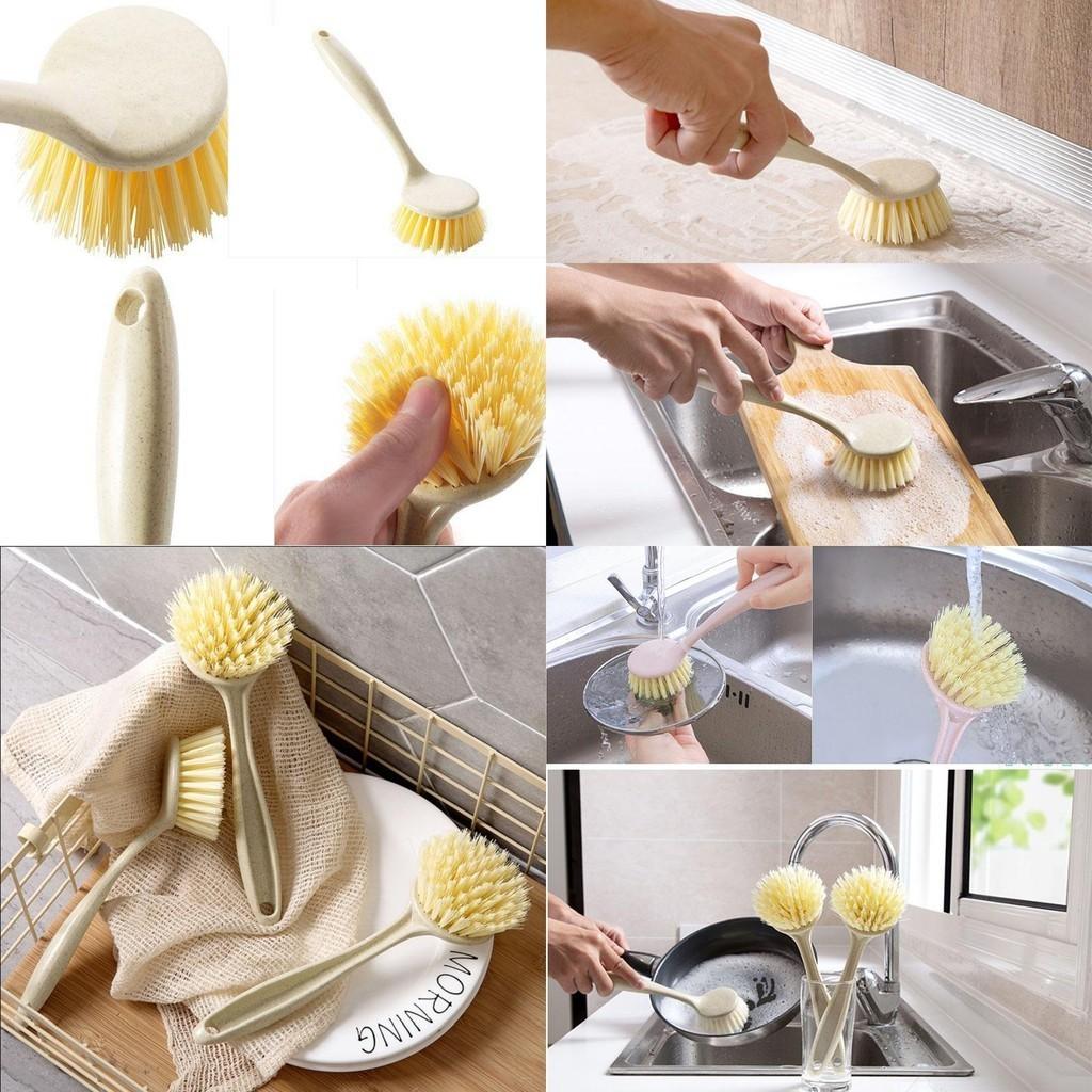 High Quality Kitchen Cleaning Brush With Long Handle For Effortless Dish And Pot Washing