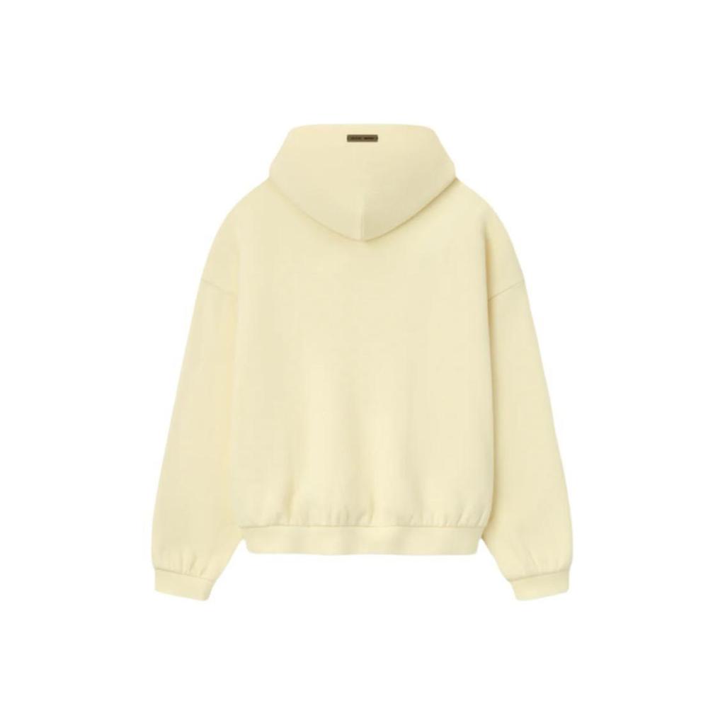 Fear of God Essentials Fw25 Garden Yellow 25 Spring Drop2 Series Twill Letter Drop Shoulder Casual Pullover Hoodie Men 192SP256218F