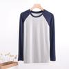 Men's Modal Raglan Patchwork Long Sleeve T-Shirt