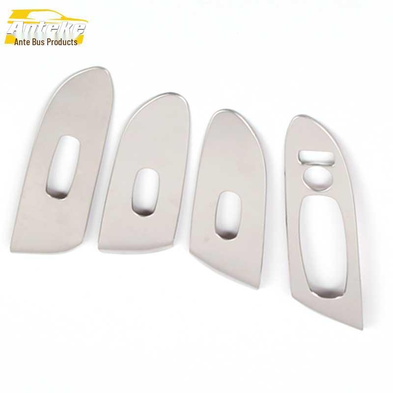 Murano Glass Lift Frame Stainless Steel Window Armrest Switch Decor Sticker