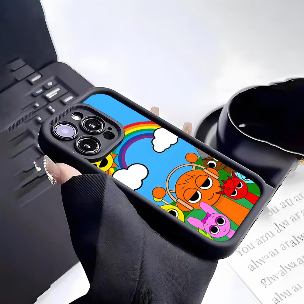 Cartoon Game Sprunki Phone Case For IPhone 17 Pro Max 15 Pro 16 14 Plus 12 13 Mini 11 Pro Shockproof Soft Cover