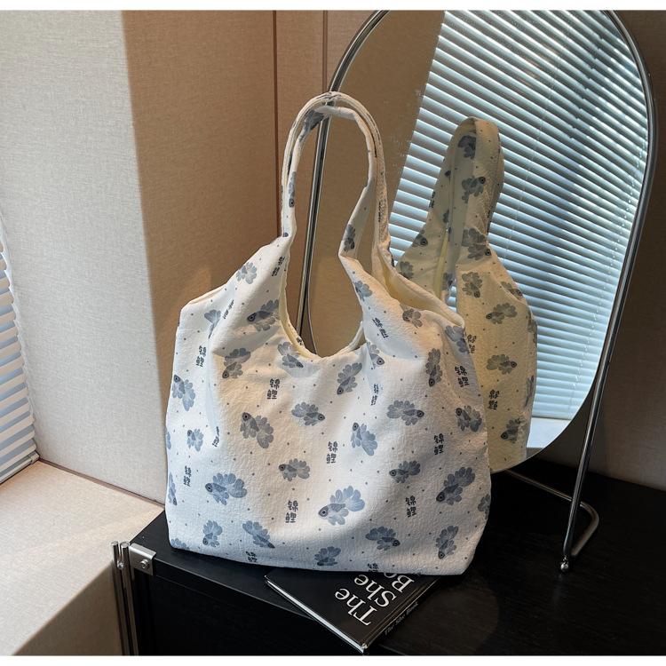 Lazy Wind Large Capacity Armpit Bag Women's Bag New Small Fresh Flower Tote Bag Fashionable Shoulder Bag