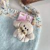 Kawaii Cute Dachshund Keychain Doll Pendant Cartoon Puppy Locking Keyring Couple Key Holder Lovely Backpack Pendant Decoration Gifts