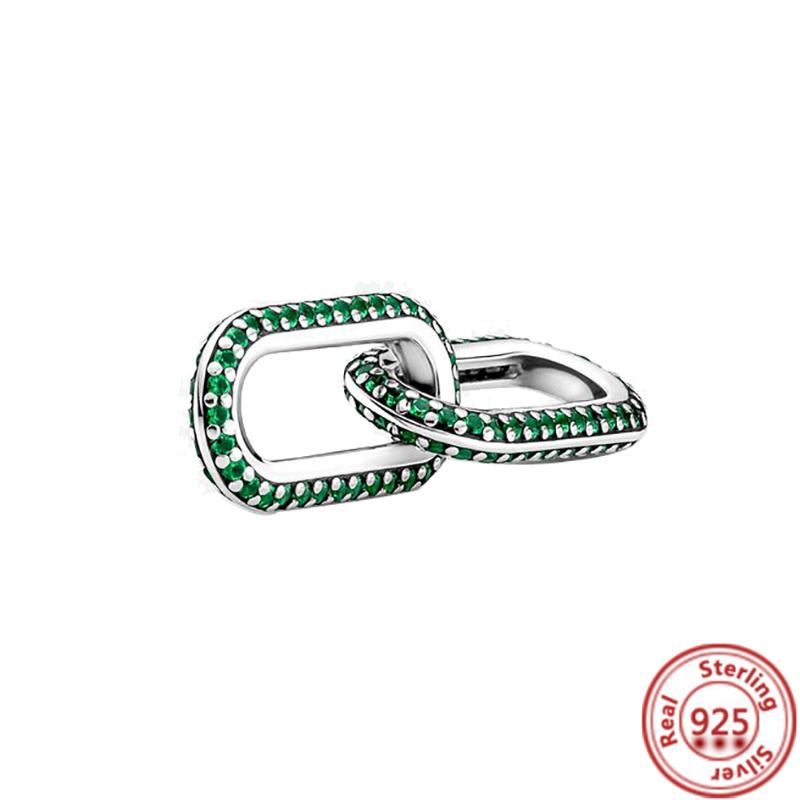 Me Ring S925 Sterling Silber Perle Runder Verbinder Charm Doppelarmreif Passend für Original Me Gliederkette Armband Schmuck