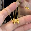 New Chinese Style Brushed Bow Pony Necklace with A Light Luxury and High-end Feel, Women's Exquisite Sweater Chain