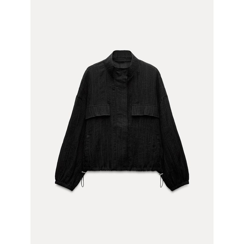 

Za2024 Летний Новый Продукт Женская Одежда На Все Случаи Жизни Короткий Длинный Рукав Свободный На Молнии Клетчатый Верхняя Одежда 8372550 800 Black L