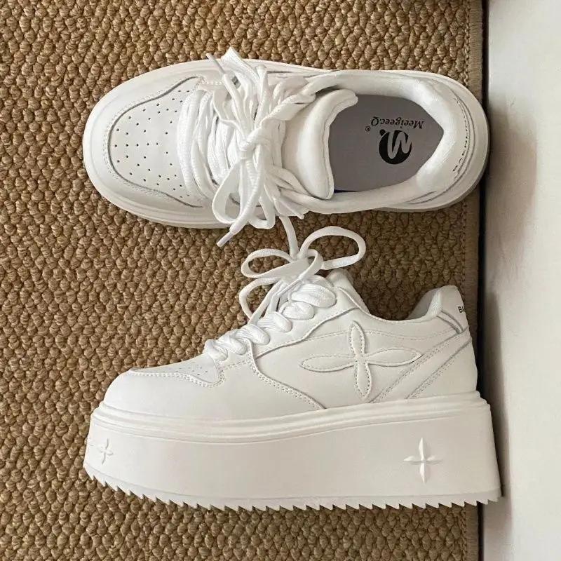 Women's Sneakers Spring Autumn Fashionable Casual Thick Soled Shoes Comfortable Height-increasing Platform Soles for Women