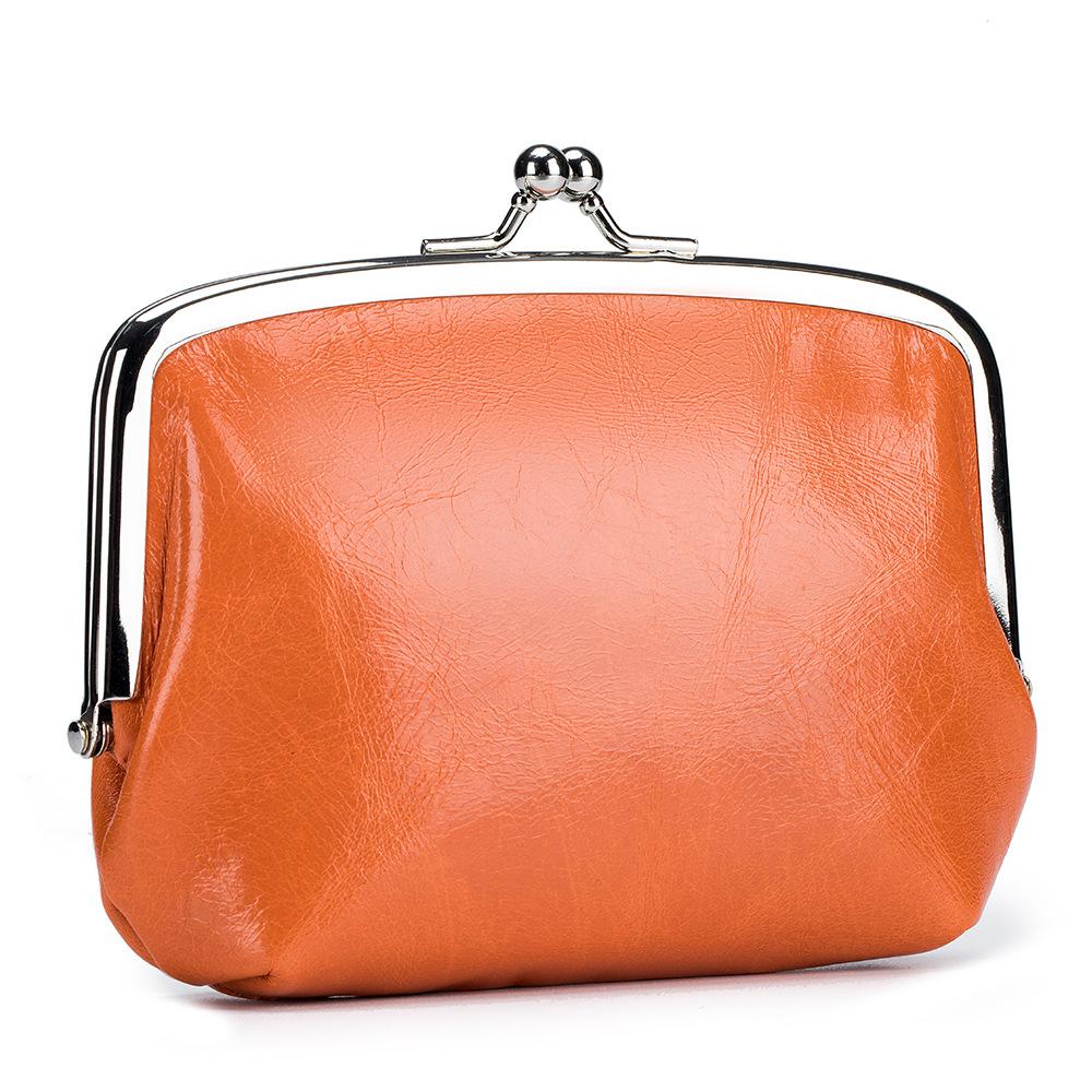 New Retro Change Bag Women's Fashion Versatile Double Clip Storage Bag Mini Mouth Gold Clip Bag Large Capacity